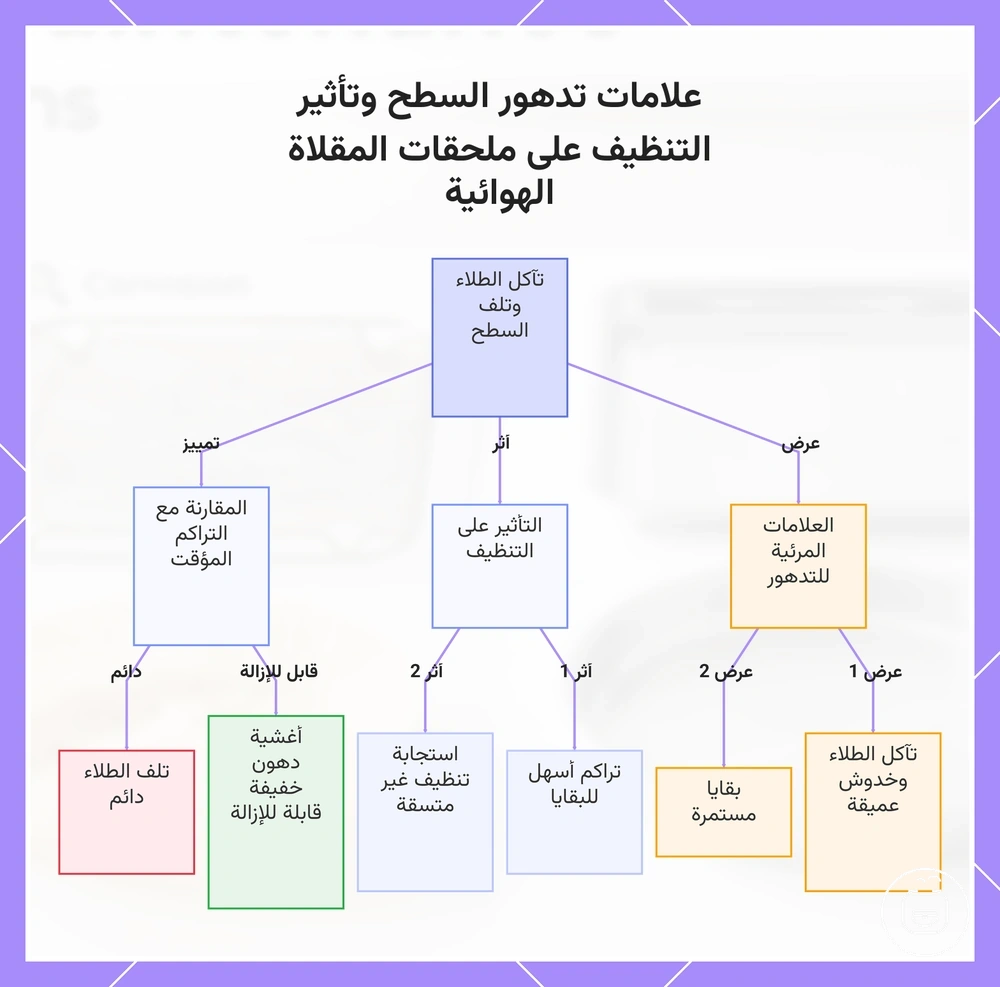 علامات تدهور السطح وتأثير التنظيف على ملحقات المقلاة الهوائية