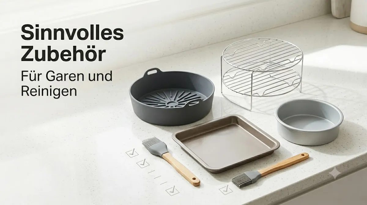 Sinnvolles Zubehör für Heißluftfritteusen für den Alltag beim Garen und Reinigen