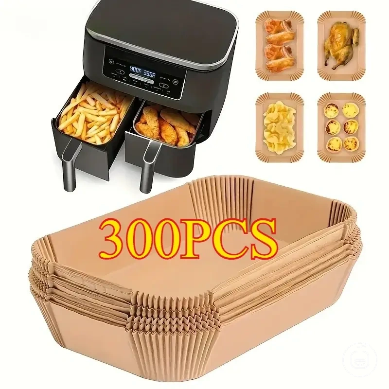 Einweg-Papiereinlage mit Antihaftfläche für Heißluftfritteusen, Backen und Barbecue