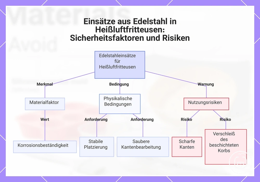 Einsätze aus Edelstahl in Heißluftfritteusen: Sicherheitsfaktoren und Risiken