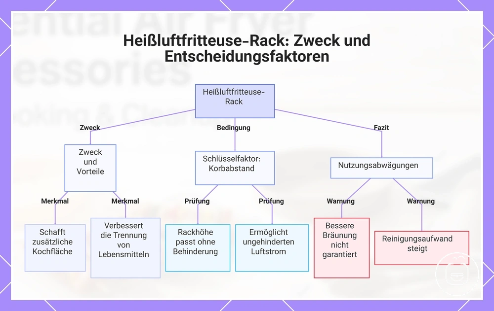 Heißluftfritteuse-Rack: Zweck und Entscheidungsfaktoren
