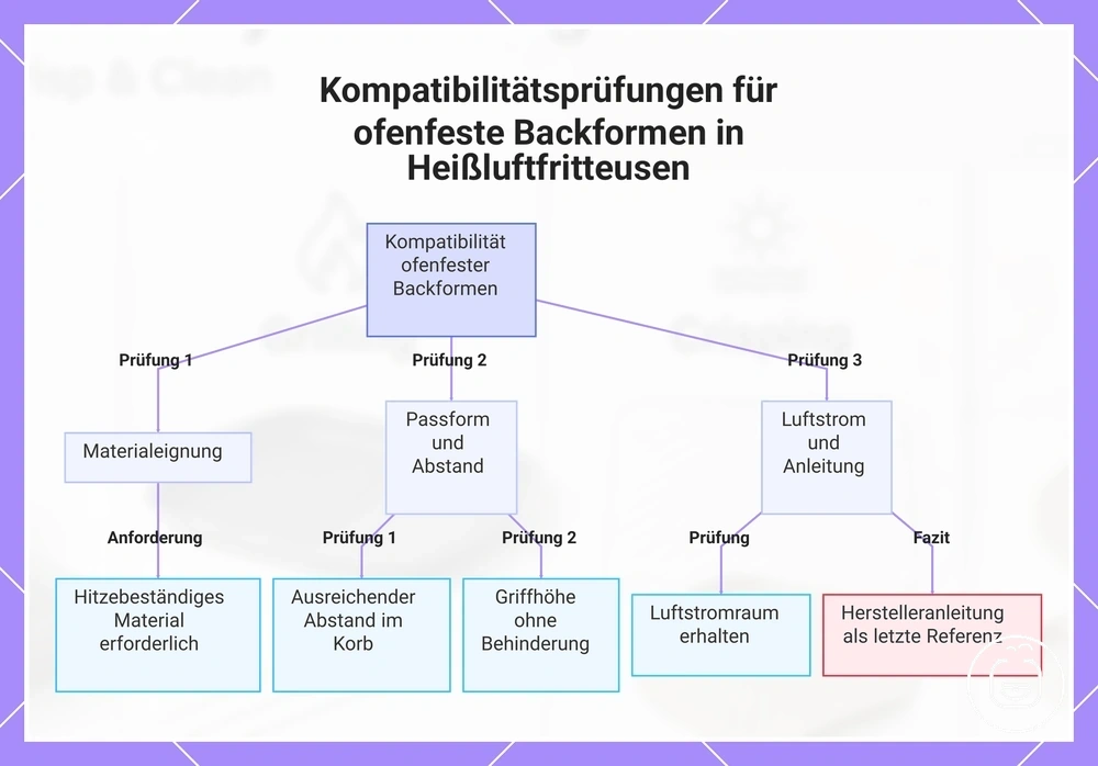 Kompatibilitätsprüfungen für ofenfeste Backformen in Heißluftfritteusen