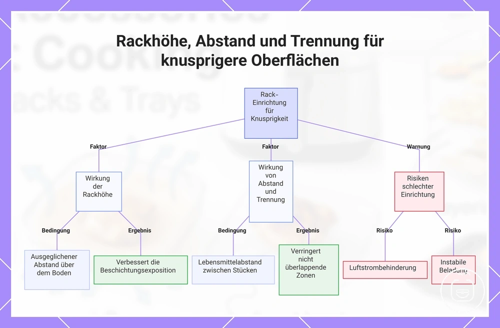 Rackhöhe, Abstand und Trennung für knusprigere Oberflächen