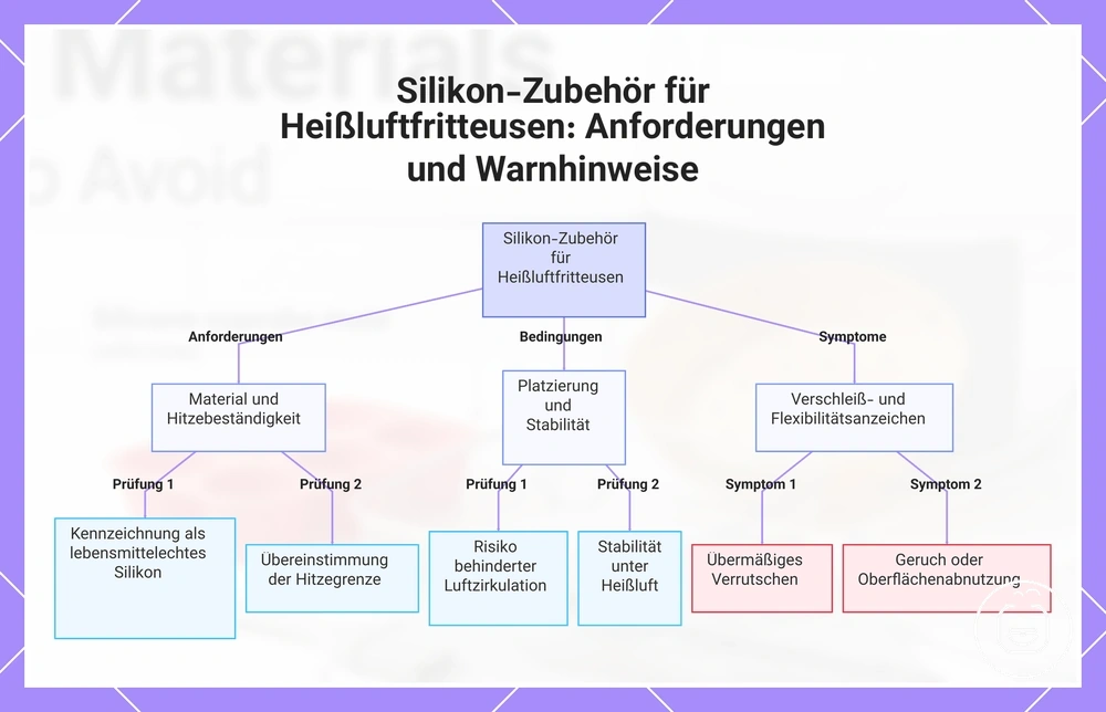 Silikon-Zubehör für Heißluftfritteusen: Anforderungen und Warnhinweise