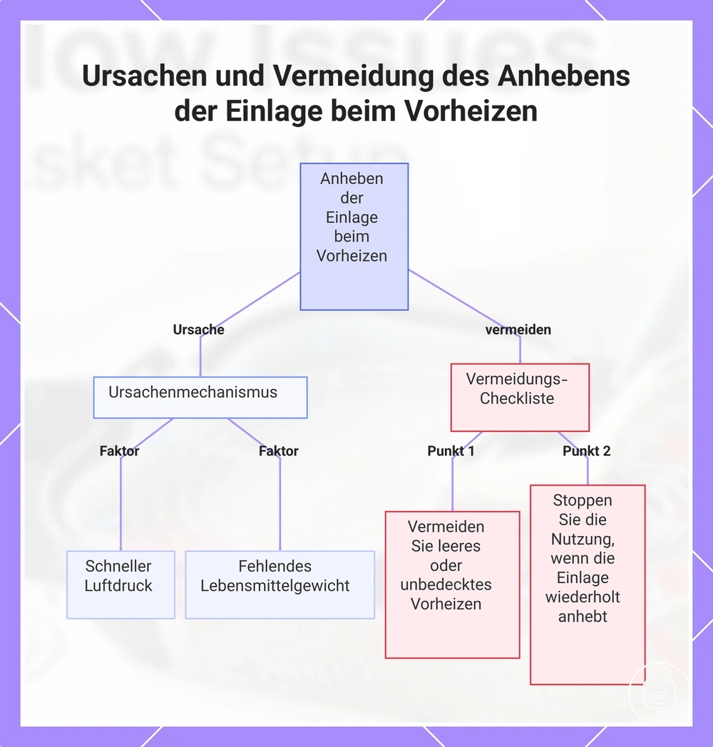Ursachen und Vermeidung des Anhebens der Einlage beim Vorheizen