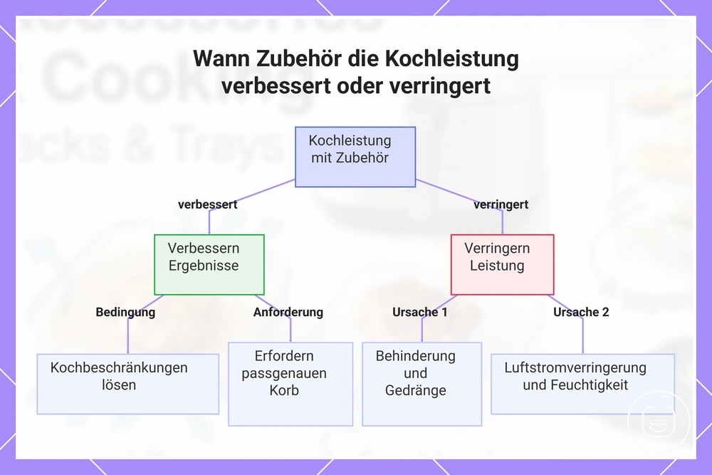 Wann Zubehör die Kochleistung verbessert oder verringert