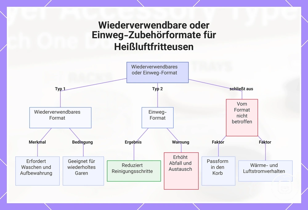 Wiederverwendbare oder Einweg-Zubehörformate für Heißluftfritteusen