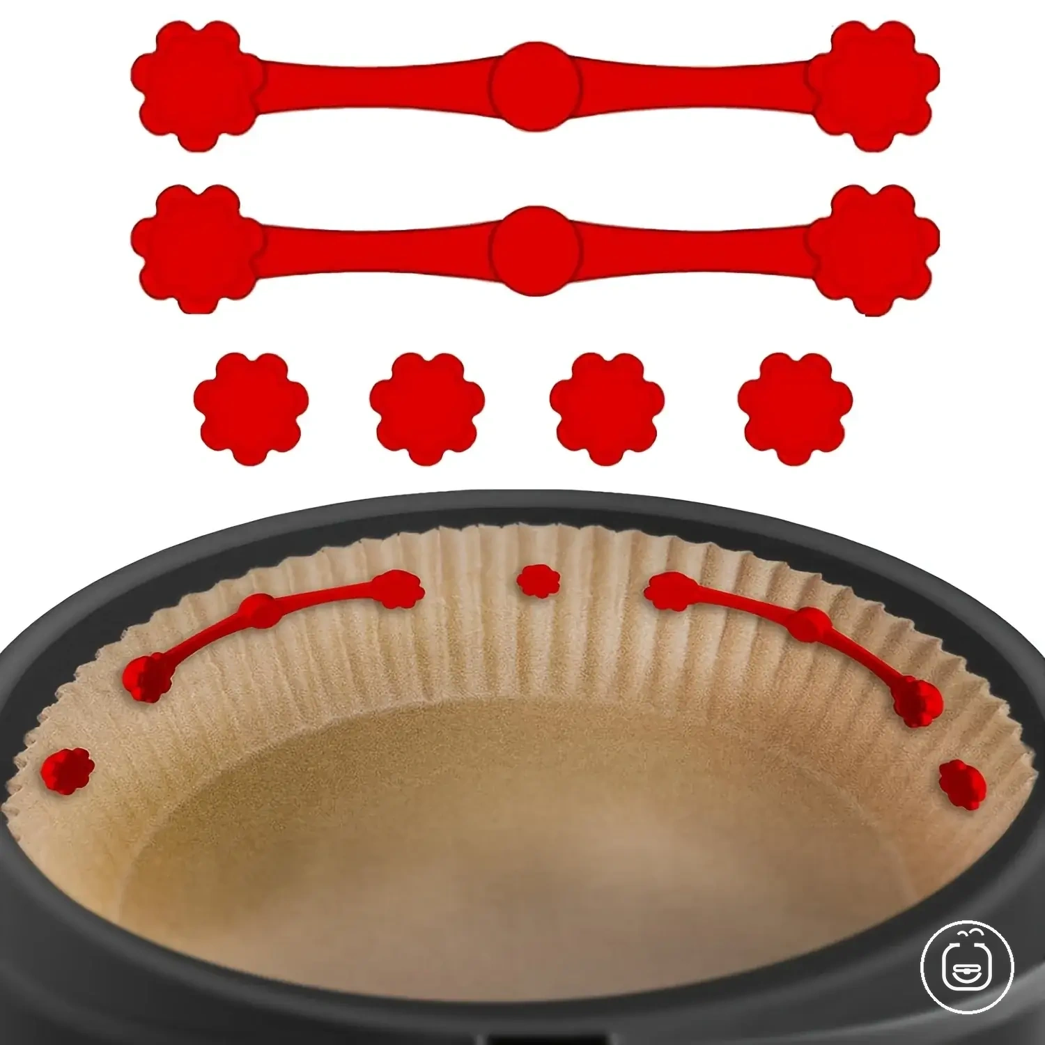 silicone magnetic buckle for holding air fryer parchment paper liners down