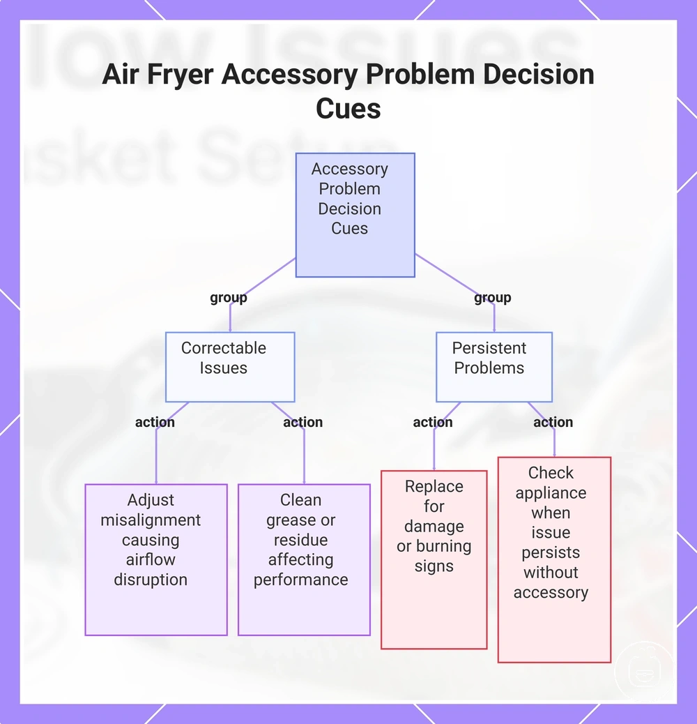 Air Fryer Accessory Problem Decision Cues