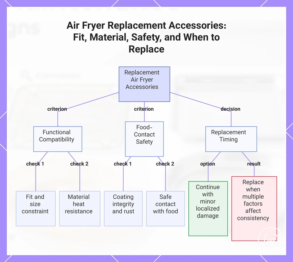 Air Fryer Replacement Accessories: Fit, Material, Safety, and When to Replace
