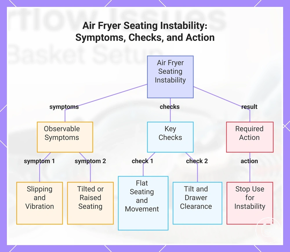 Air Fryer Seating Instability: Symptoms, Checks, and Action
