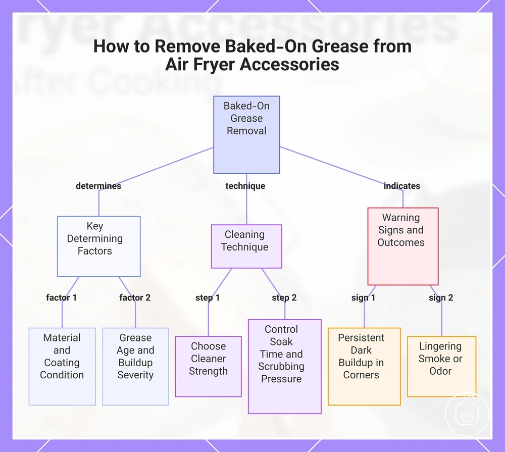 How to Remove Baked-On Grease from Air Fryer Accessories