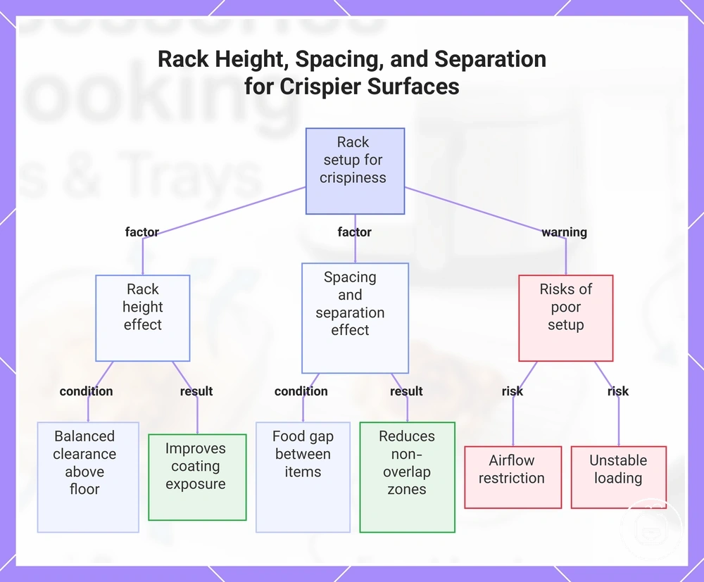 Rack Height, Spacing, and Separation for Crispier Surfaces
