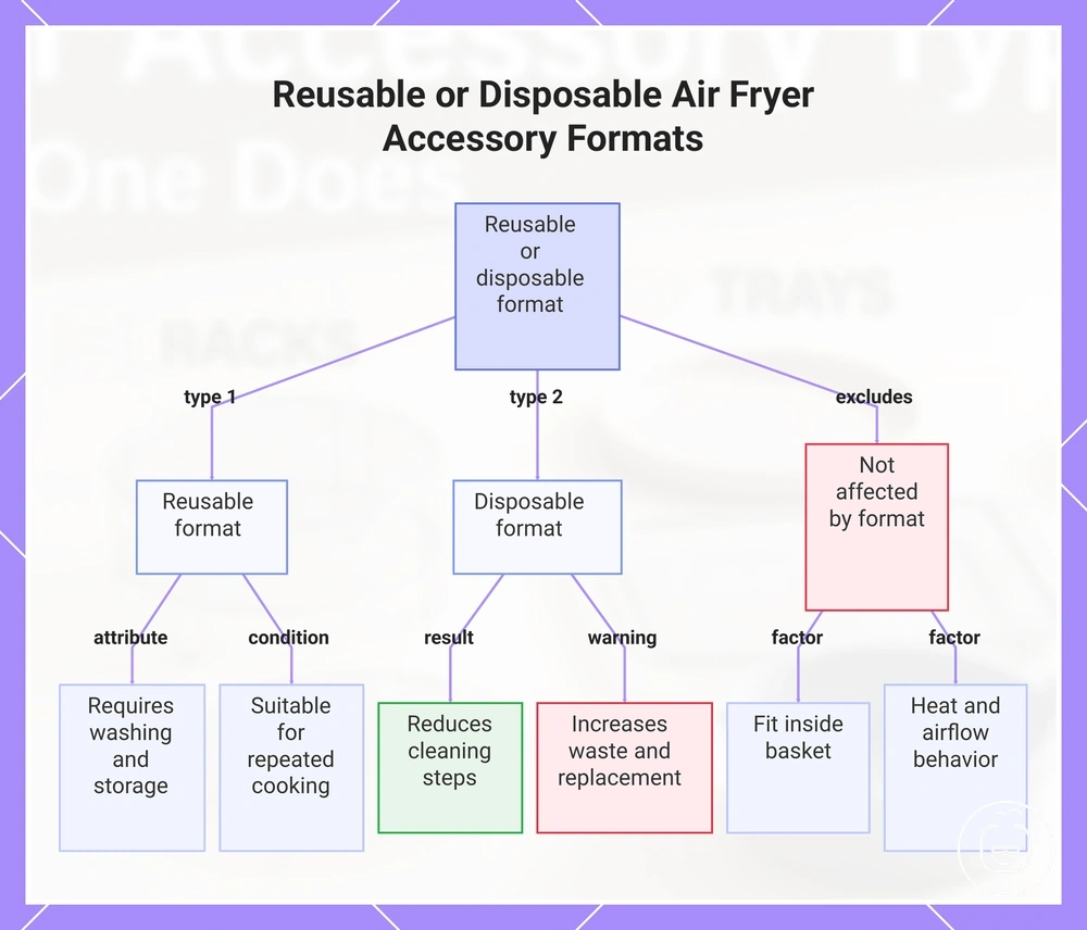 Reusable or Disposable Air Fryer Accessory Formats