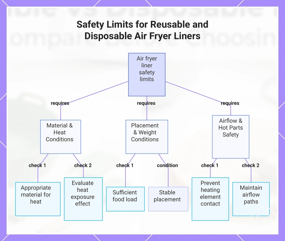 Safety Limits for Reusable and Disposable Air Fryer Liners