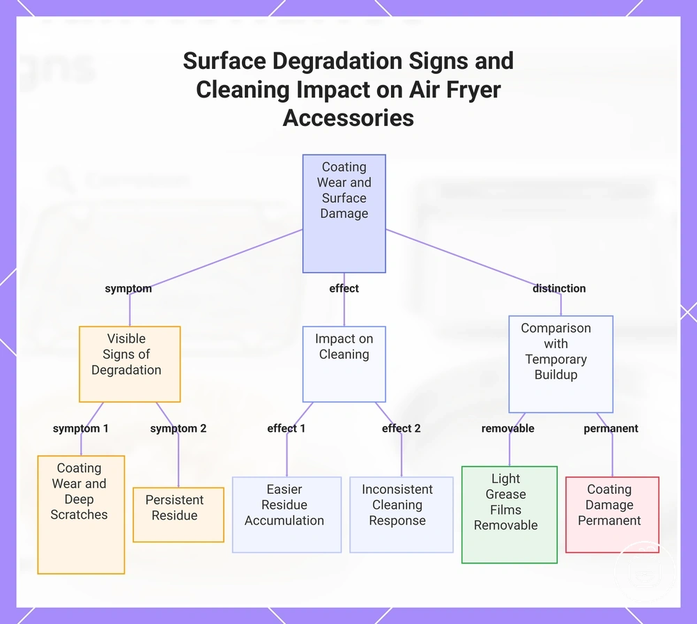 Surface Degradation Signs and Cleaning Impact on Air Fryer Accessories