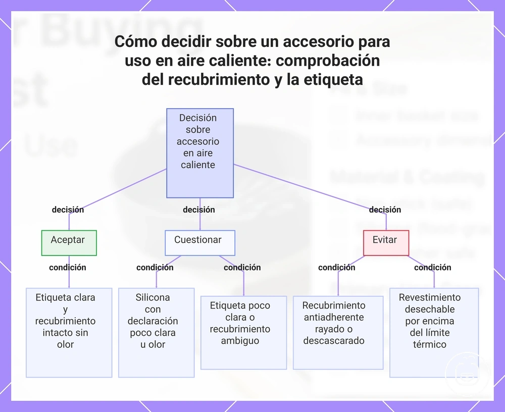 Cómo decidir sobre un accesorio para uso en aire caliente: comprobación del recubrimiento y la etiqueta
