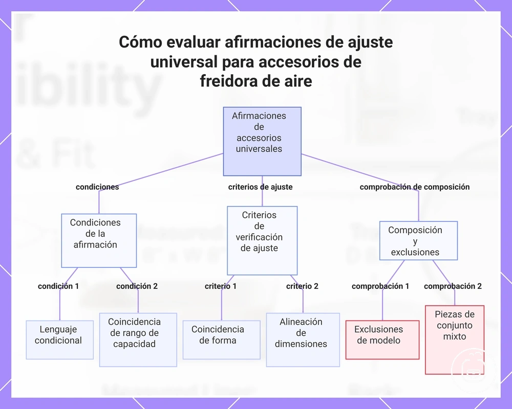 Cómo evaluar afirmaciones de ajuste universal para accesorios de freidora de aire