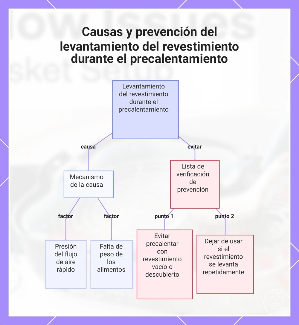 Causas y prevención del levantamiento del revestimiento durante el precalentamiento