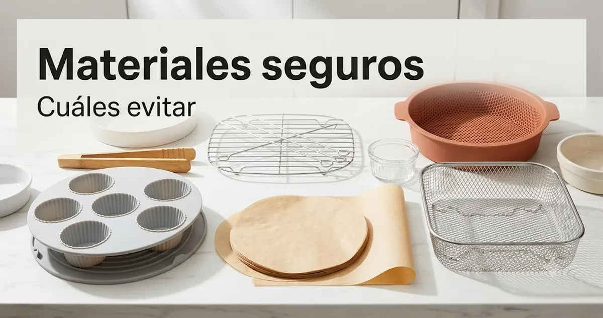 Accesorios para freidora de aire de silicona, acero inoxidable, papel vegetal y otros materiales resistentes al calor