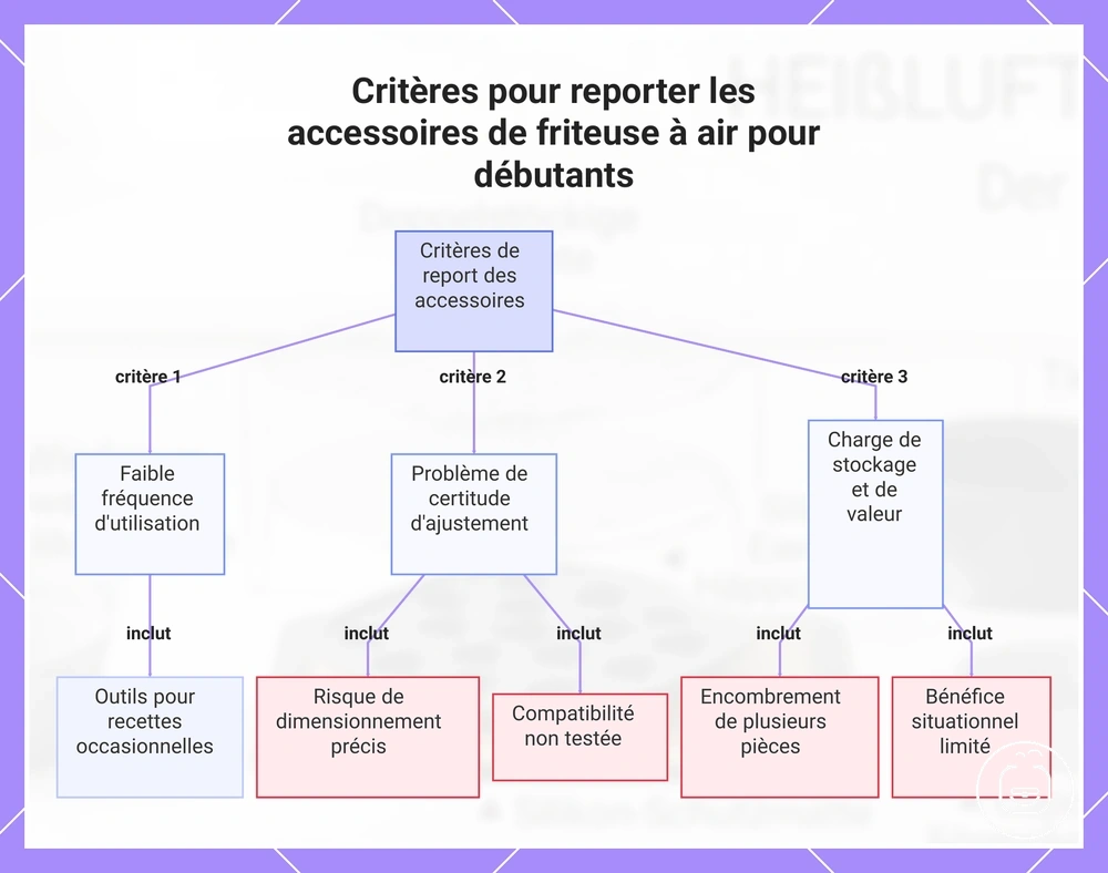 Critères pour reporter les accessoires de friteuse à air pour débutants