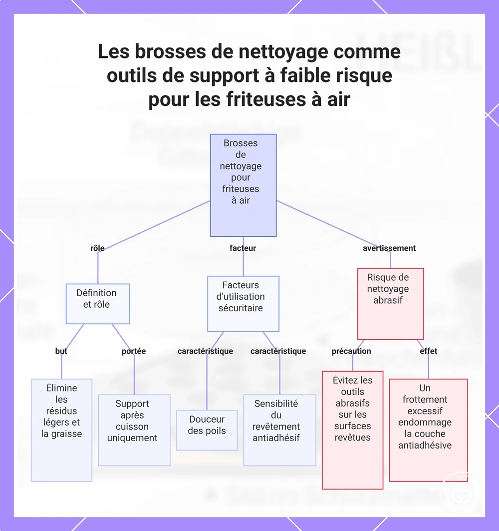 Les brosses de nettoyage comme outils de support à faible risque pour les friteuses à air