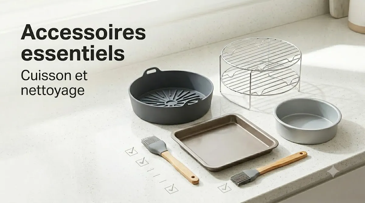 Accessoires essentiels pour friteuse sans huile sélectionnés pour la cuisson quotidienne et le nettoyage