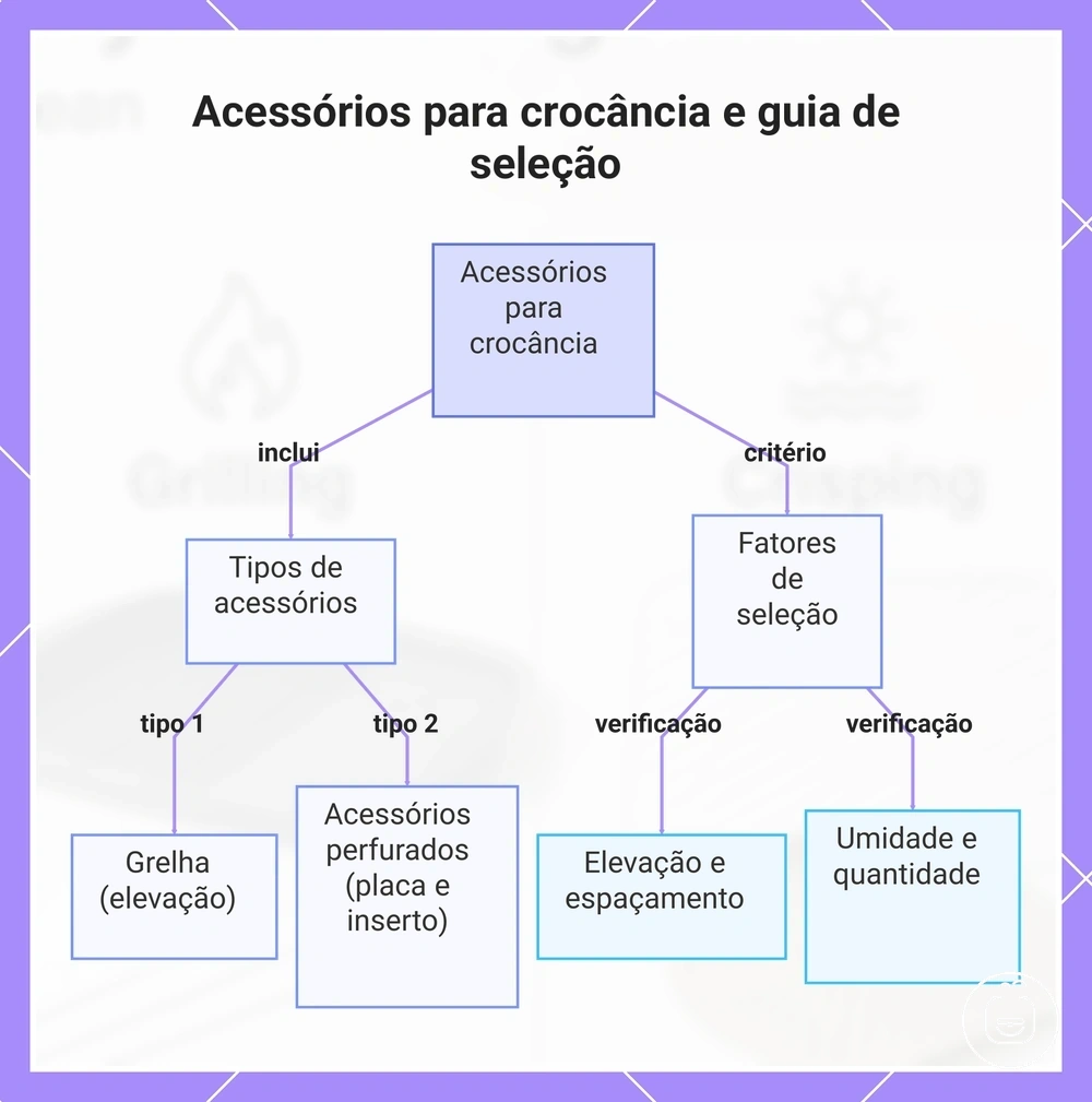 Acessórios para crocância e guia de seleção