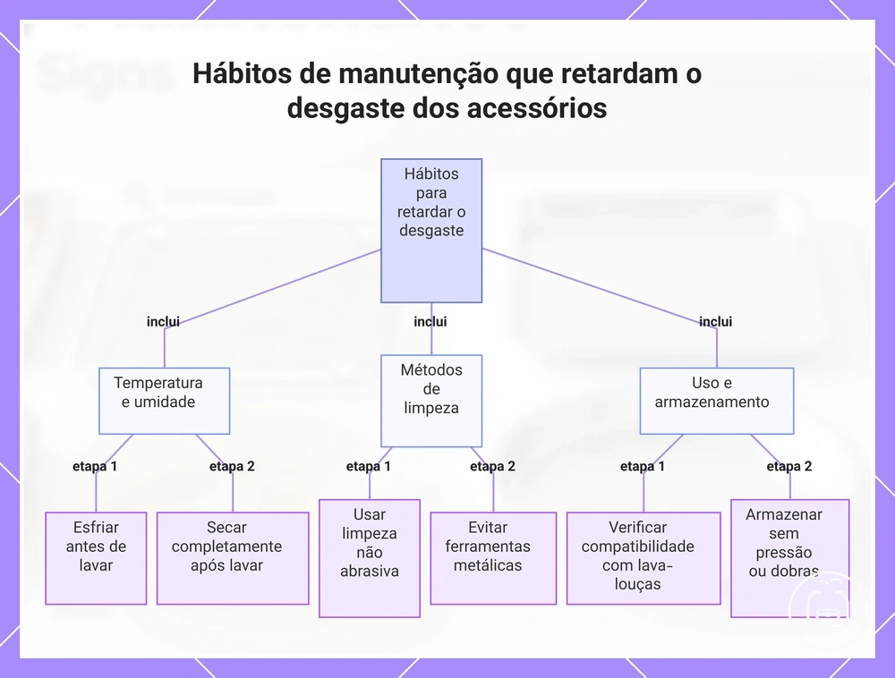 Hábitos de manutenção que retardam o desgaste dos acessórios