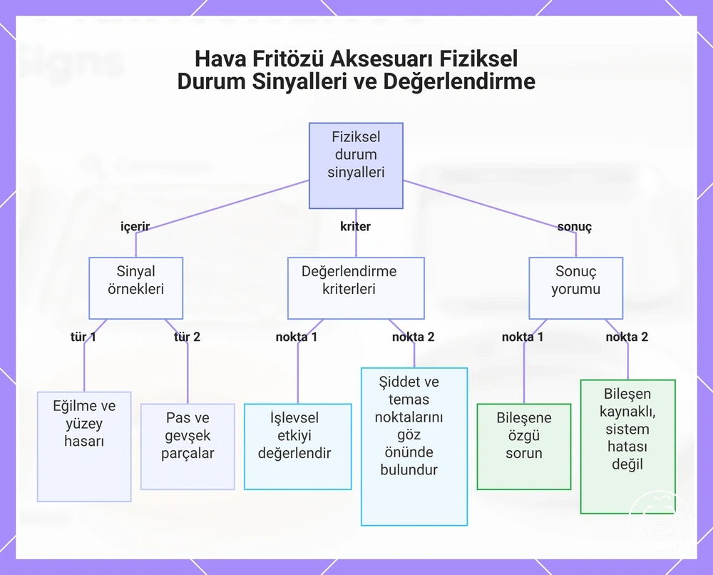 Hava Fritözü Aksesuarı Fiziksel Durum Sinyalleri ve Değerlendirme
