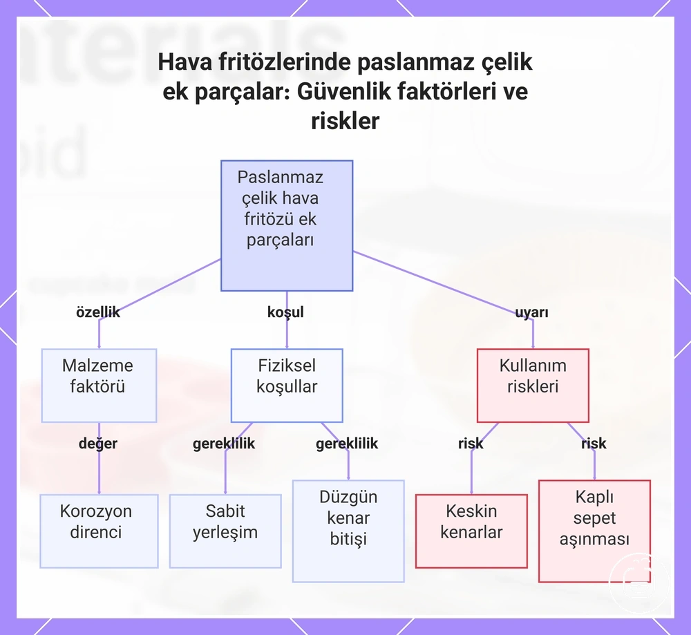 Hava fritözlerinde paslanmaz çelik ek parçalar: Güvenlik faktörleri ve riskler