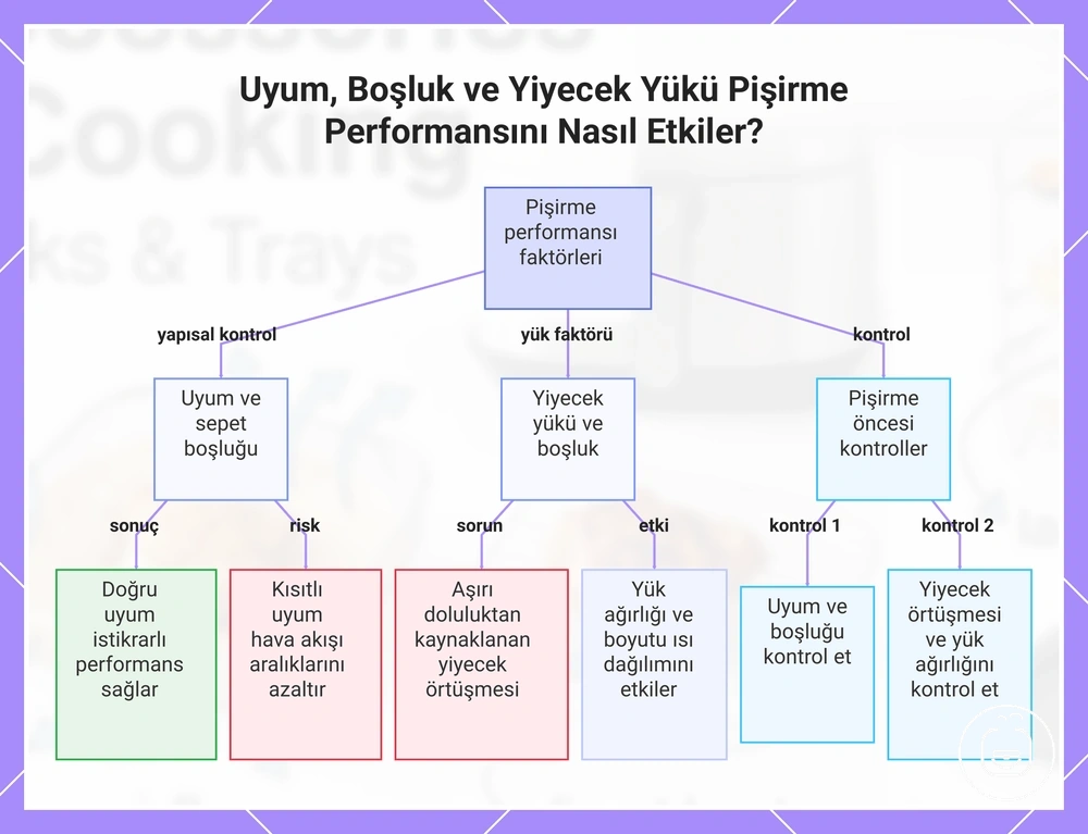 Uyum, Boşluk ve Yiyecek Yükü Pişirme Performansını Nasıl Etkiler?