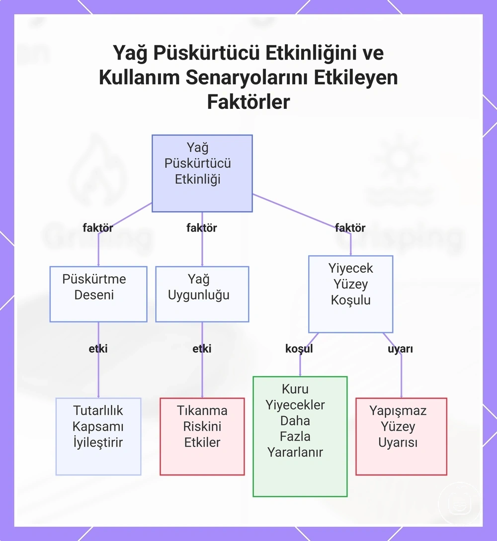 Yağ Püskürtücü Etkinliğini ve Kullanım Senaryolarını Etkileyen Faktörler