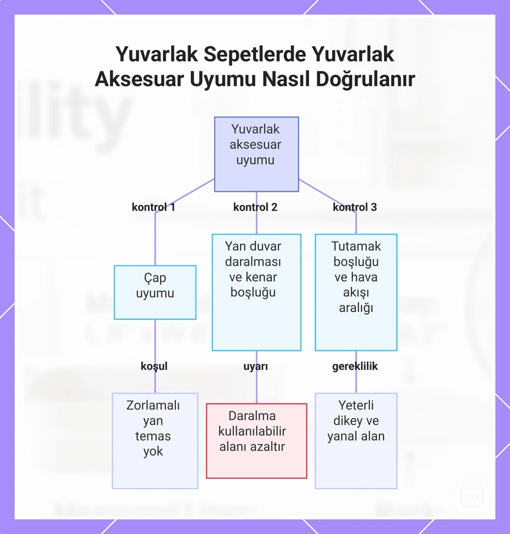 Yuvarlak Sepetlerde Yuvarlak Aksesuar Uyumu Nasıl Doğrulanır
